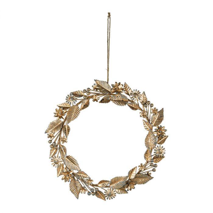 Couronne métal ronde or grand modèle