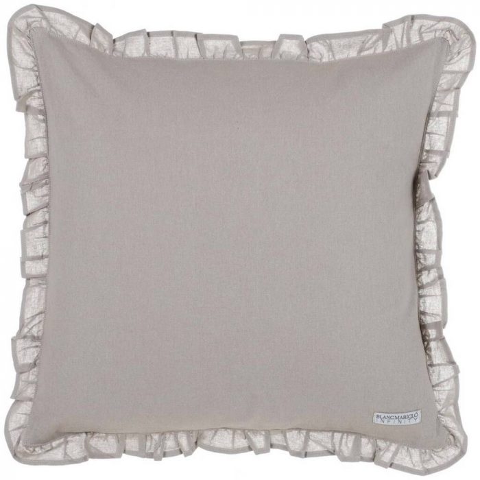Coussin avec petits volants