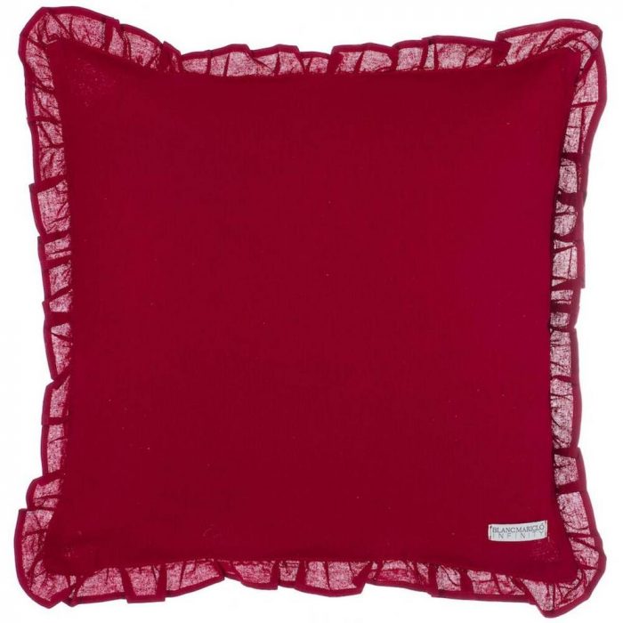 Coussin avec petits volants