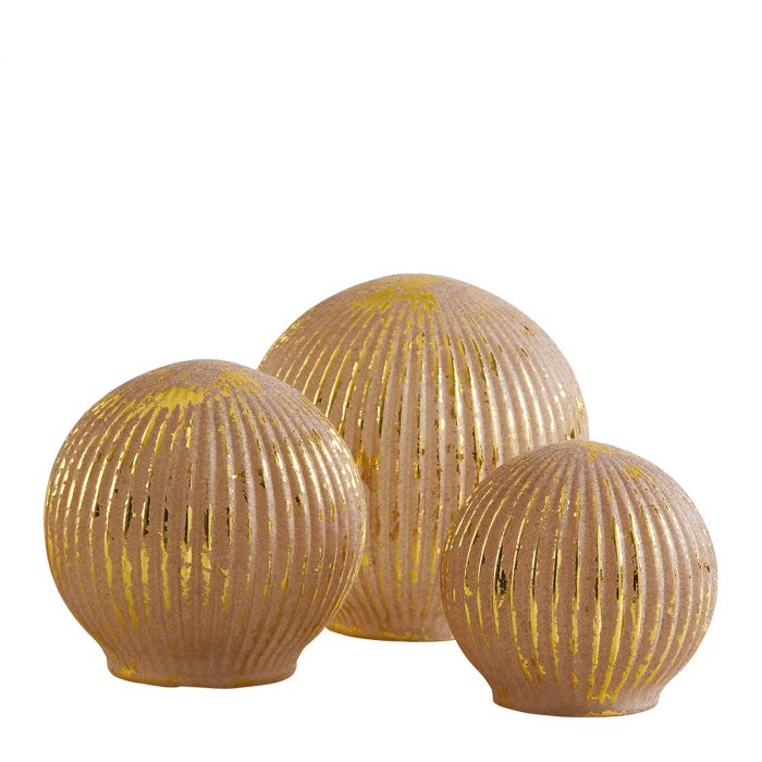 Boule mercurisée lumineuse rose et dorée - Moyen modèle – Image 3