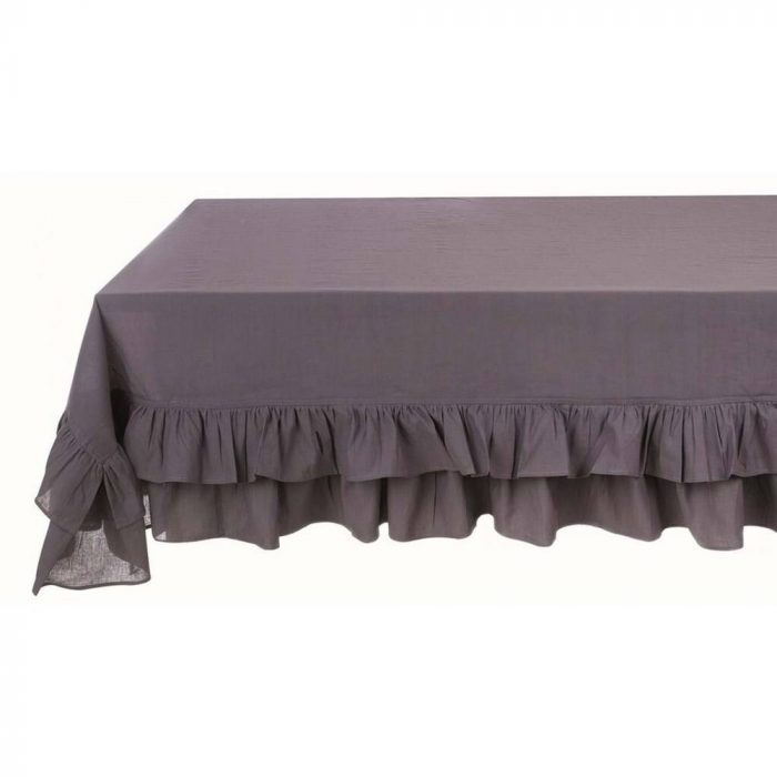 Nappe grise avec volants