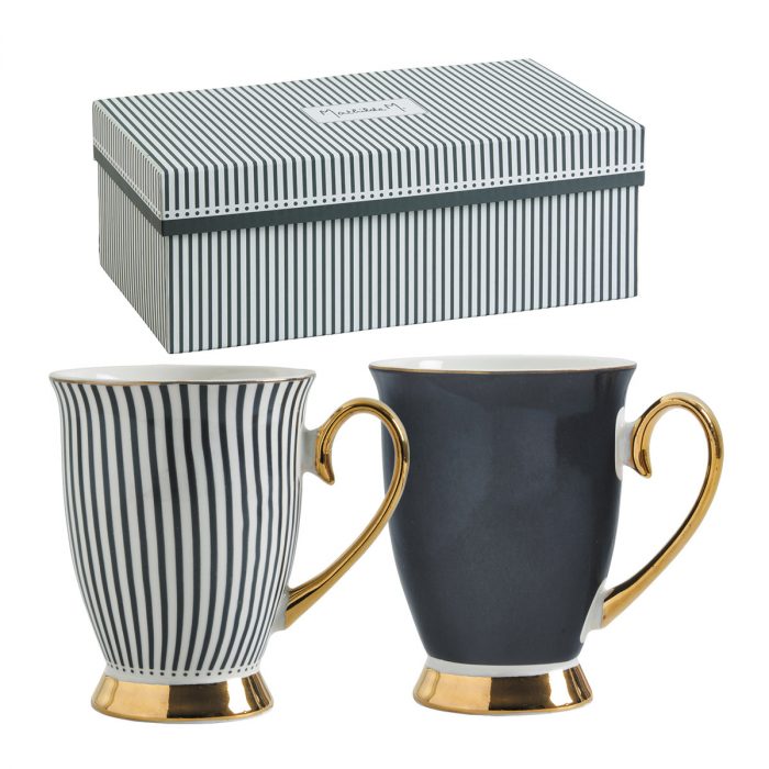Coffret de 2 Mugs Madame de Récamier noir