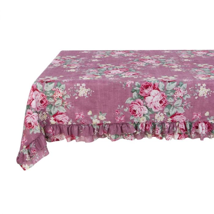 Nappe fleurs avec volants