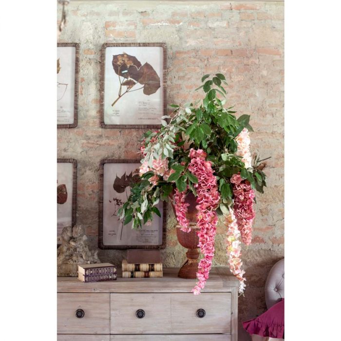 Grand hortensia rose clair fleur artificielle – Image 2