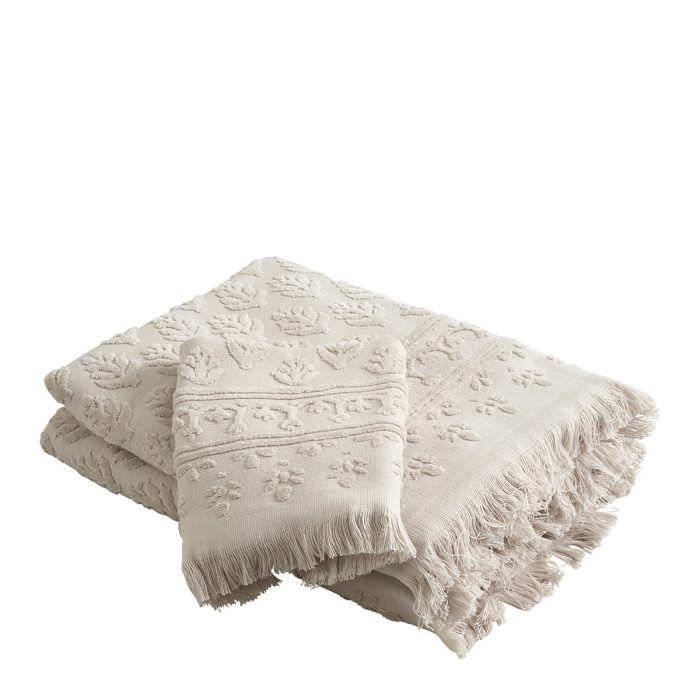 Serviette de bain écrue Petite Indienne – Image 2