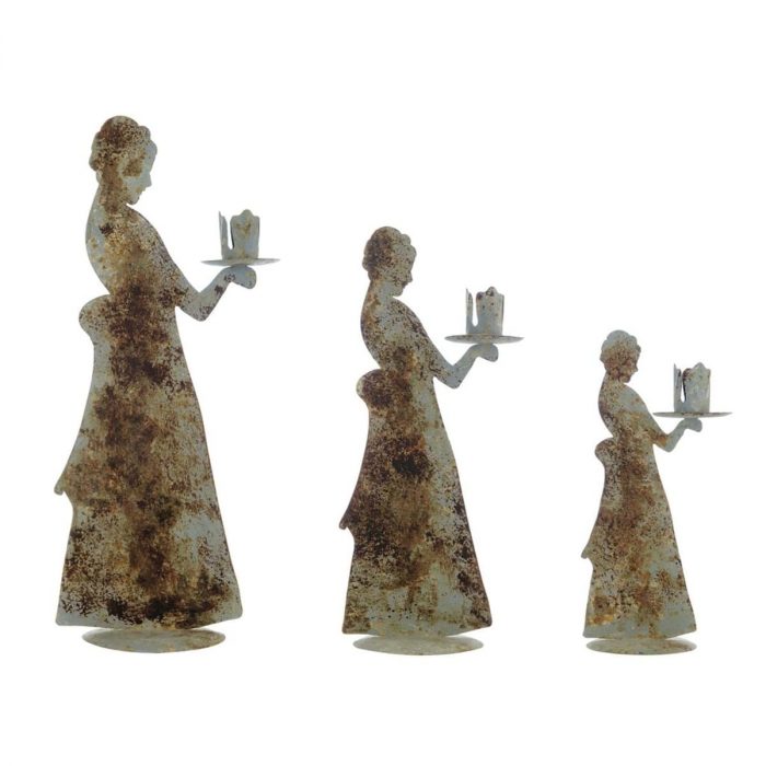 Set de 3 silhouettes bougeoirs