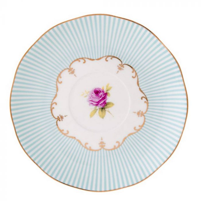 Tasse et soucoupe en porcelaine turquoise – Image 2