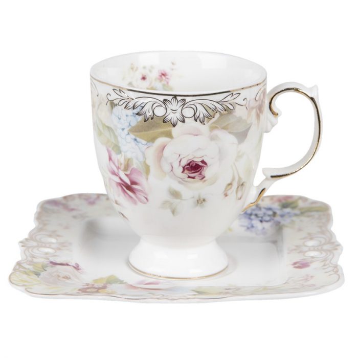 Tasse et soucoupe florale