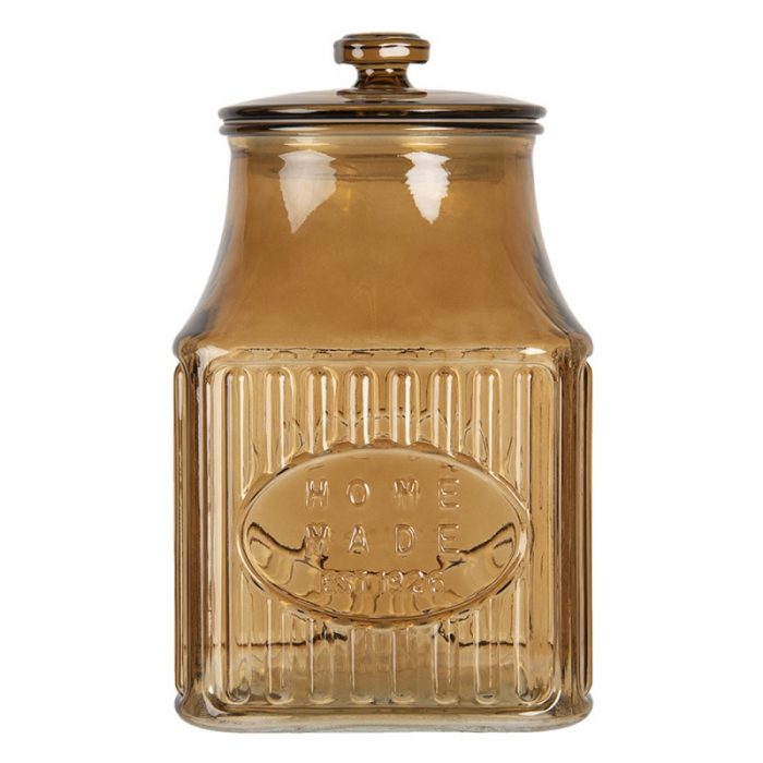 Bonbonnière en verre brun
