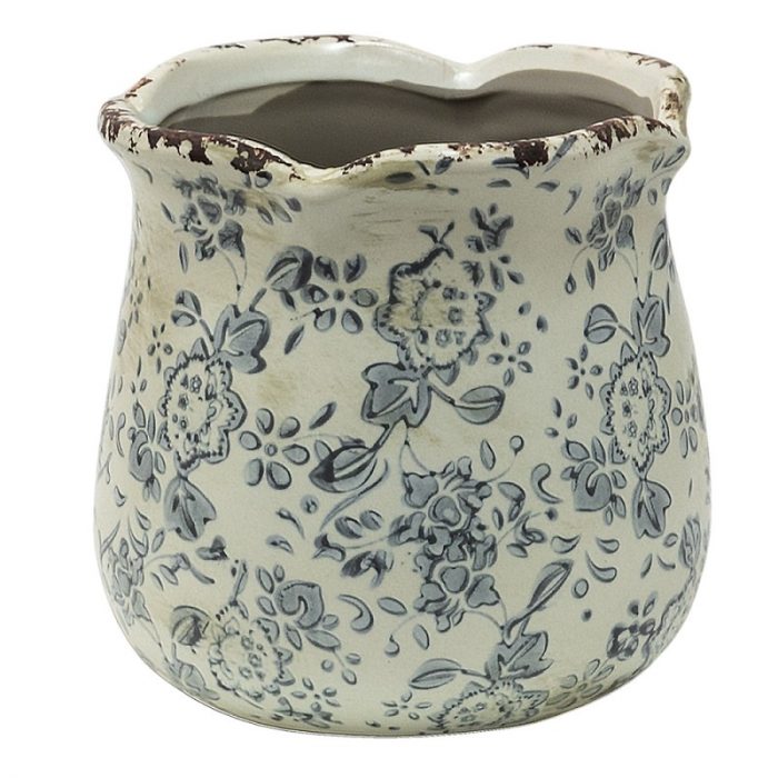 Pot de fleurs floral en céramique