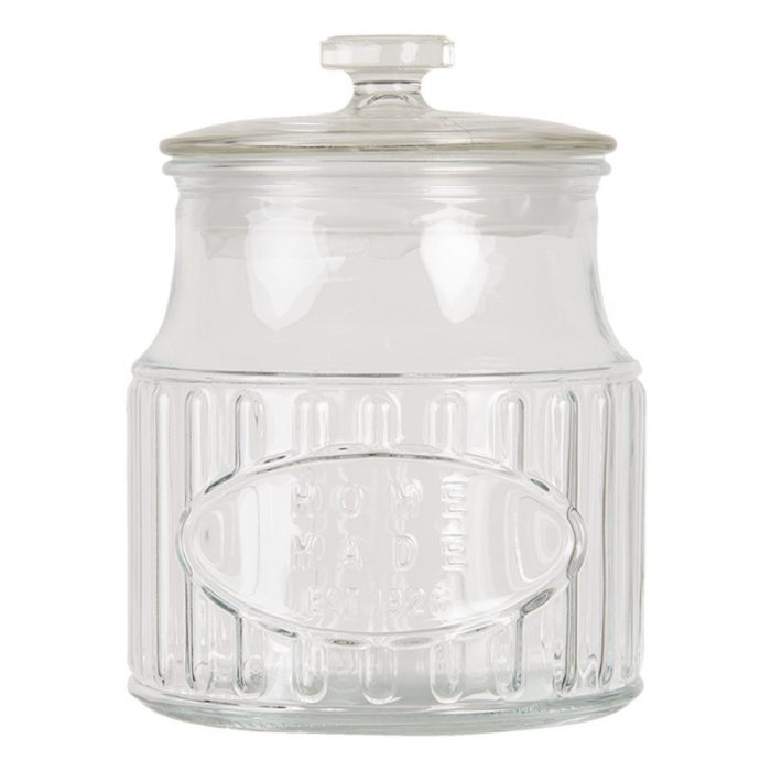 Bonbonnière en verre transparent
