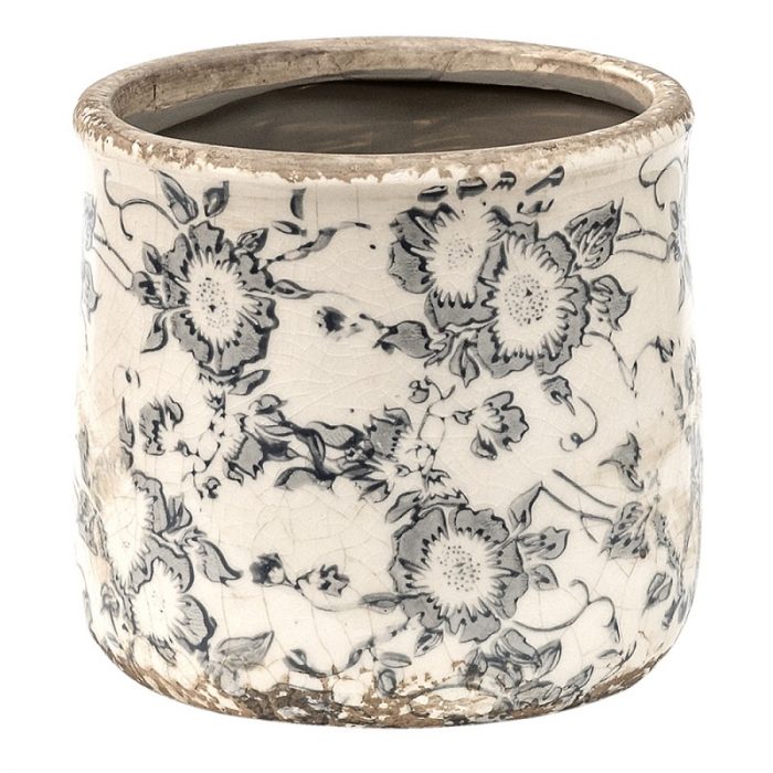 Cache-pot gris d'intérieur
