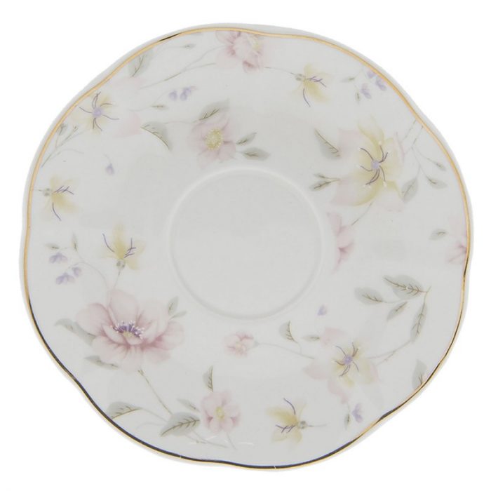 Tasse et soucoupe en porcelaine fleurs – Image 2