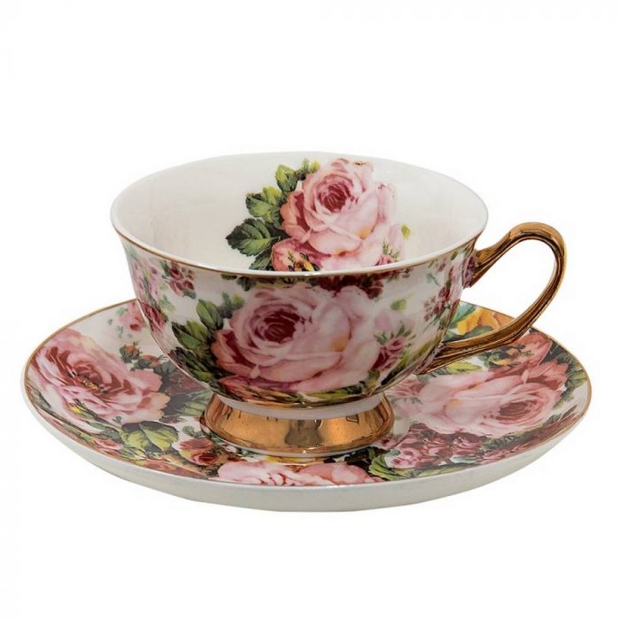 Tasse et soucoupe florale