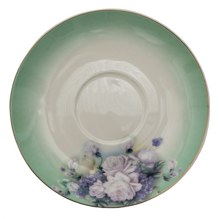 Tasse et soucoupe en porcelaine florale – Image 3