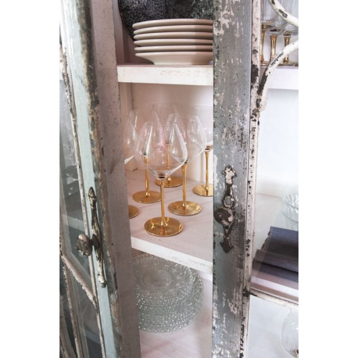 Verre à vin pied doré – Image 2