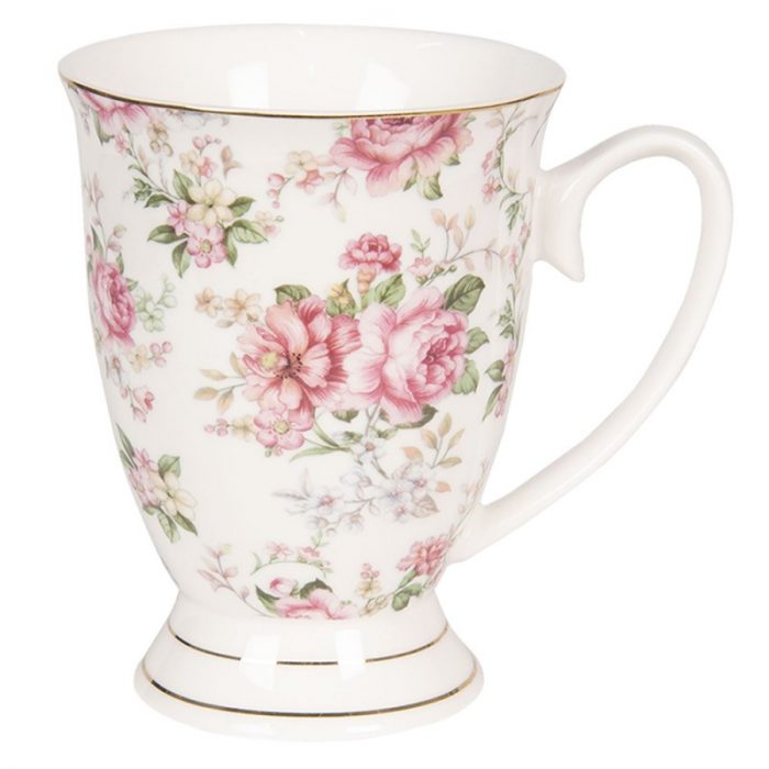 Mug en porcelaine au décor floral