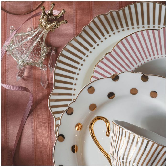 Assiette à dessert Madame de Récamier - Pois dorés – Image 2