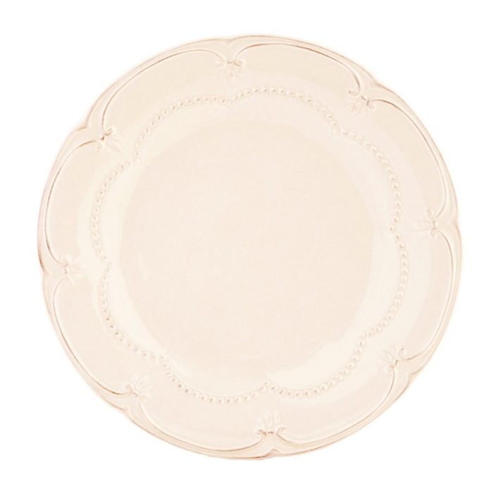 Assiette à dessert en céramique beige