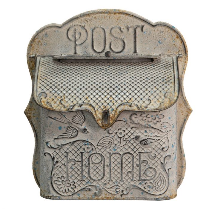 Boîte aux lettres murale gris / bleu