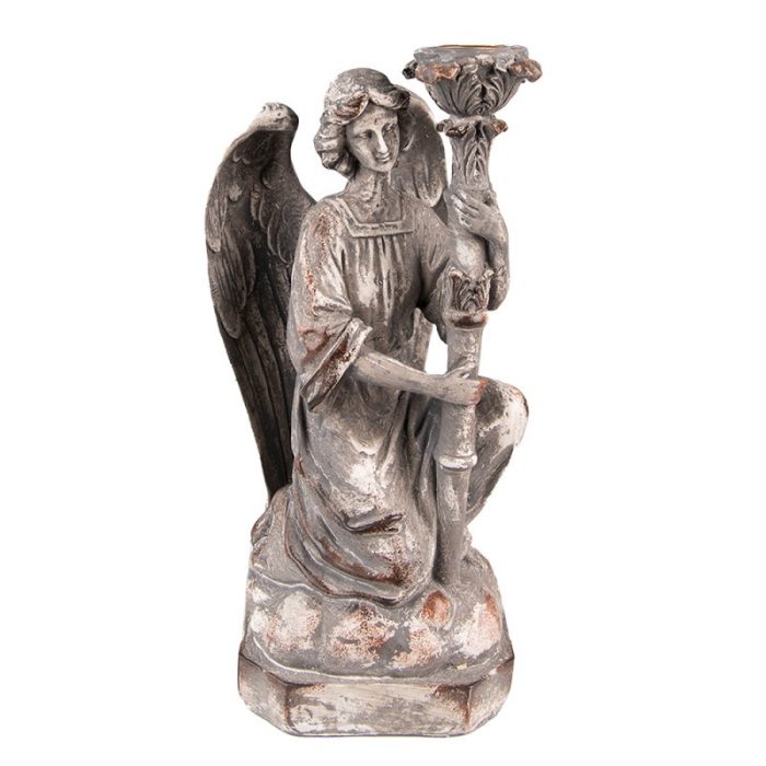 Bougeoir gris ange
