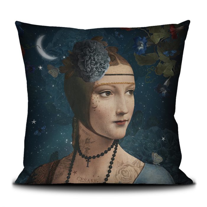 Coussin en velours Cécilia