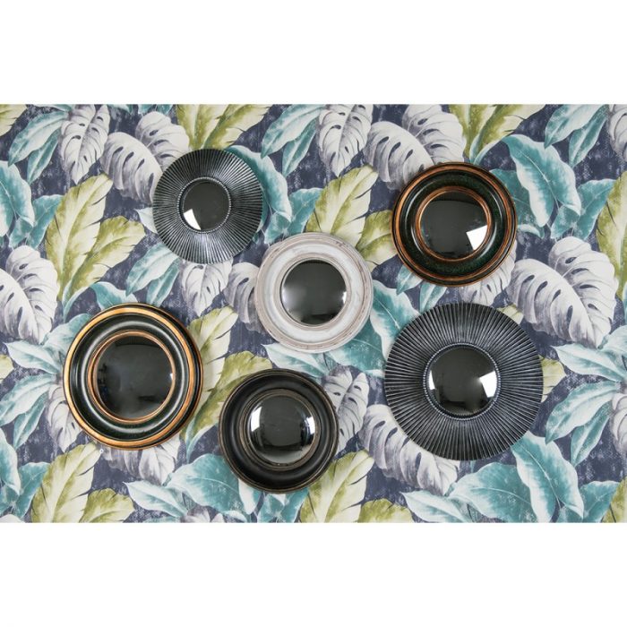 Miroir rond mural noir – Image 4