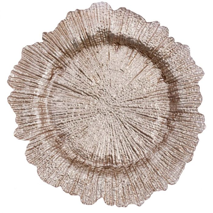 Assiette plate dorée