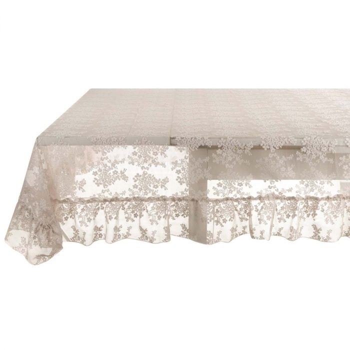 Nappe en dentelle avec volant