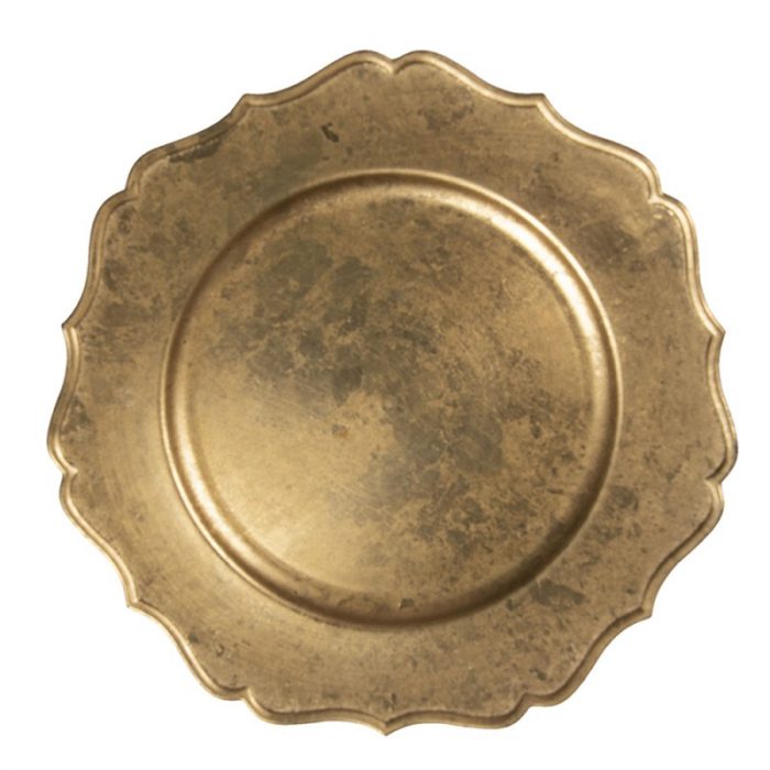 Sous-assiette dorée