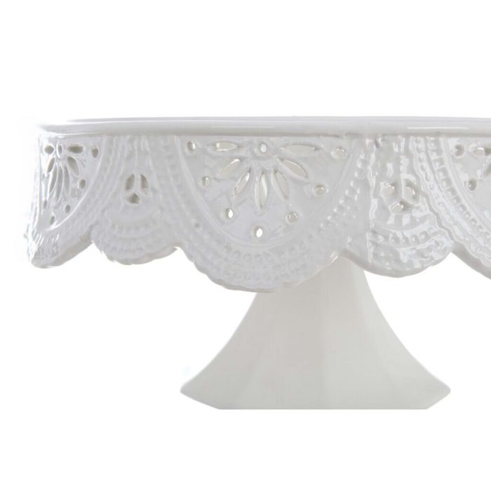 Plat à gateau en céramique blanche – Image 3