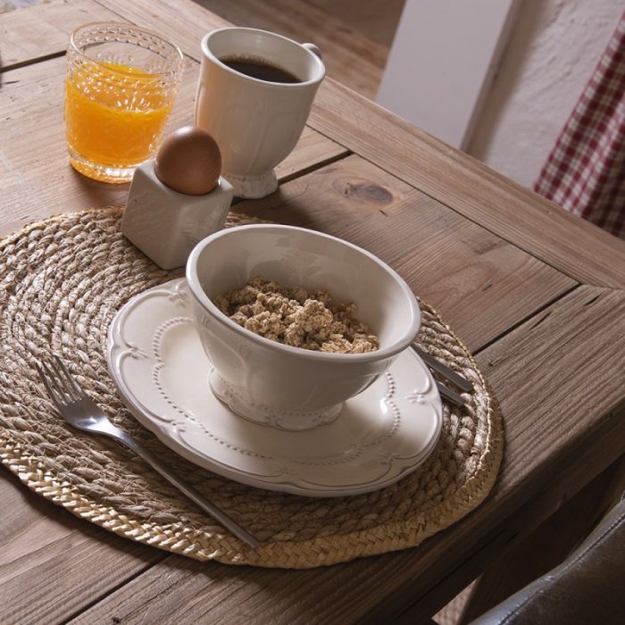 Tasse et soucoupe en céramique crème – Image 4