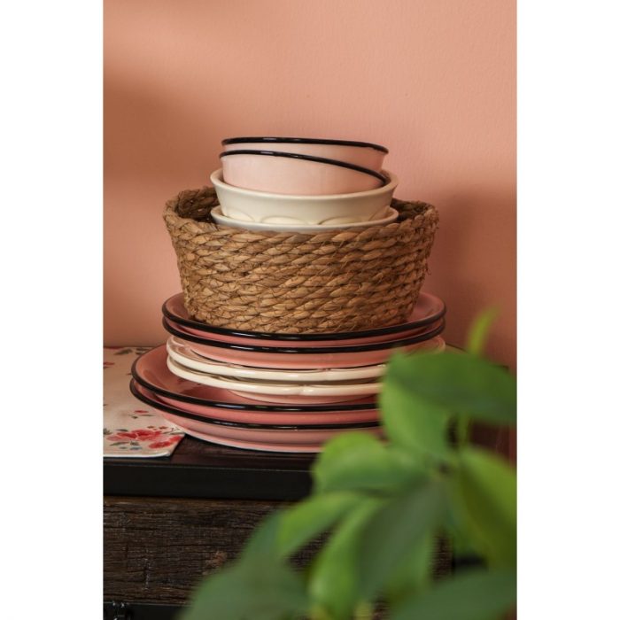 Assiette à dessert en céramique beige – Image 4