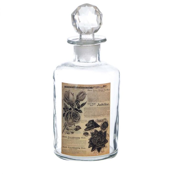 Flacon en verre avec image