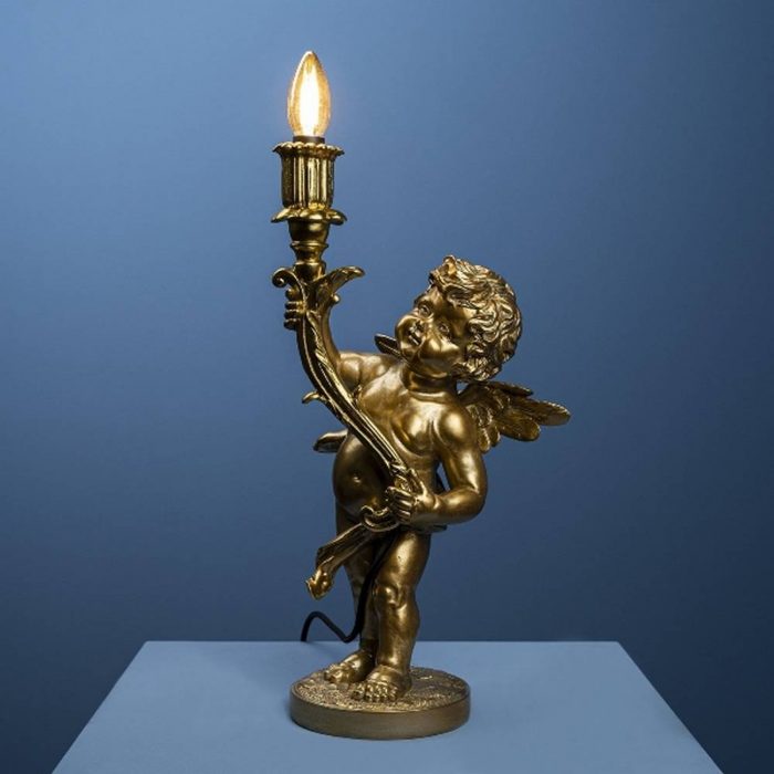 Lampe de table angelot doré – Image 2