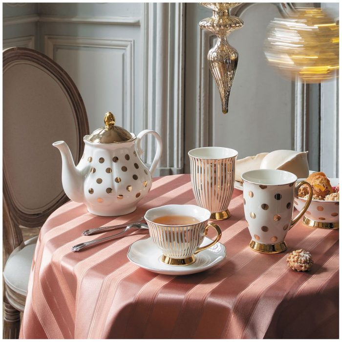 Tasse à thé Madame Récamier - Pois dorés – Image 2