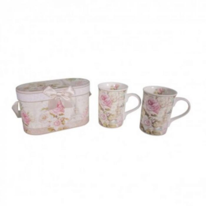 Coffret de 2 mugs porcelaine