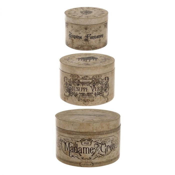Set de 3 boîtes en bois