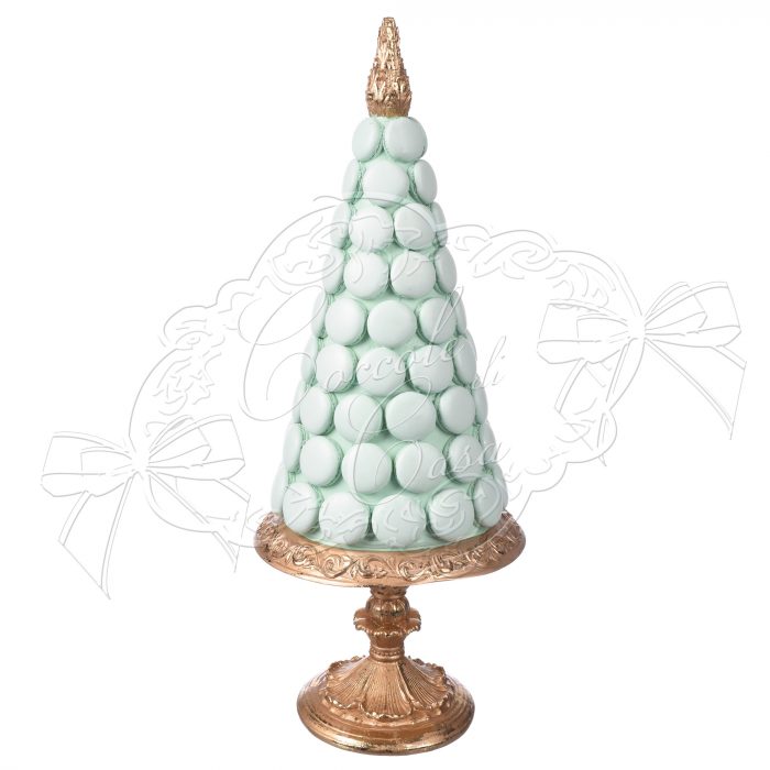 Gâteau de princesse macarons bleu clair