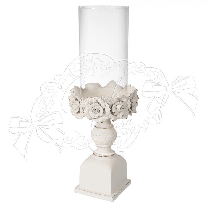 Grand bougeoir avec roses