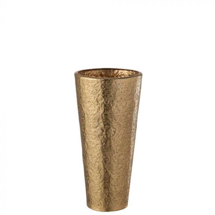 Vase en aluminium doré