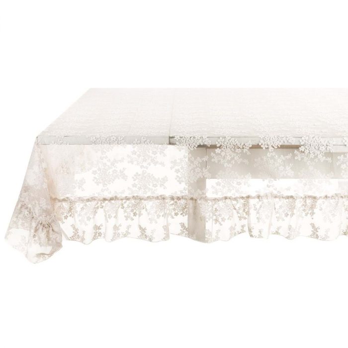 Nappe avec volant dentelle