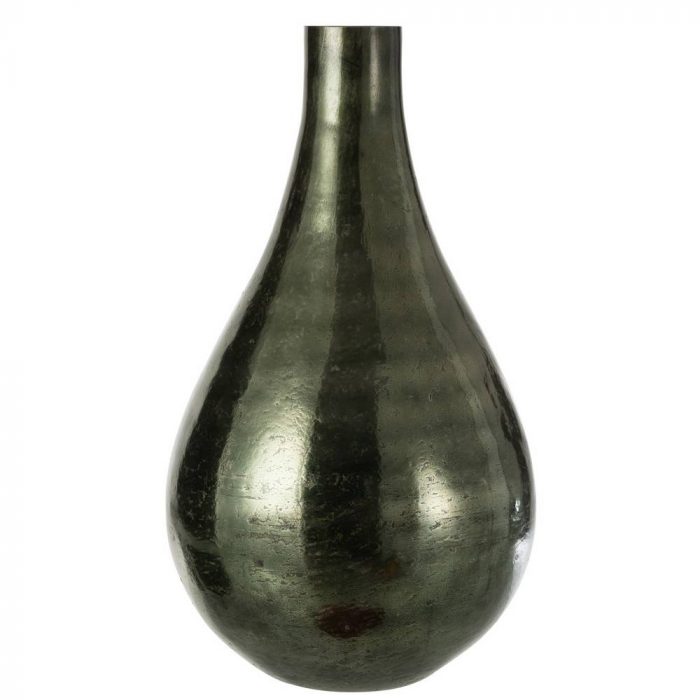 Vase en verre vert