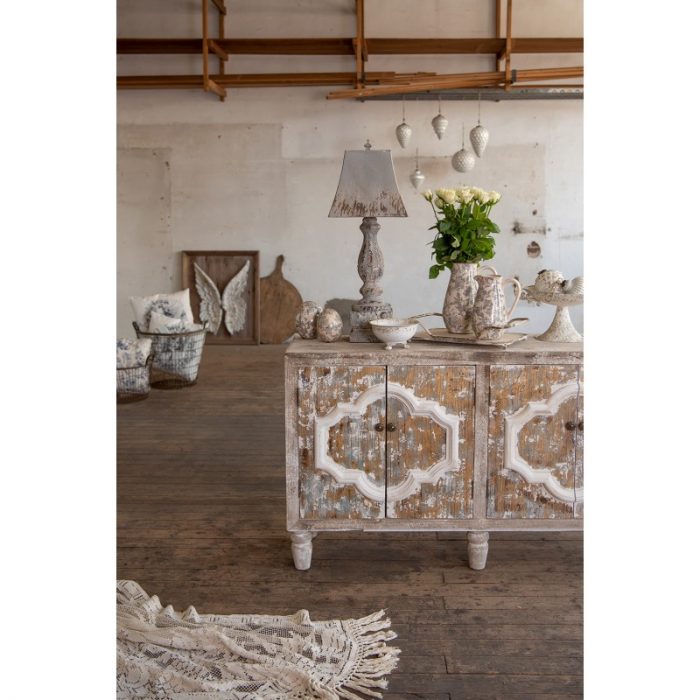 Oeuf décoratif fleurs grises – Image 3