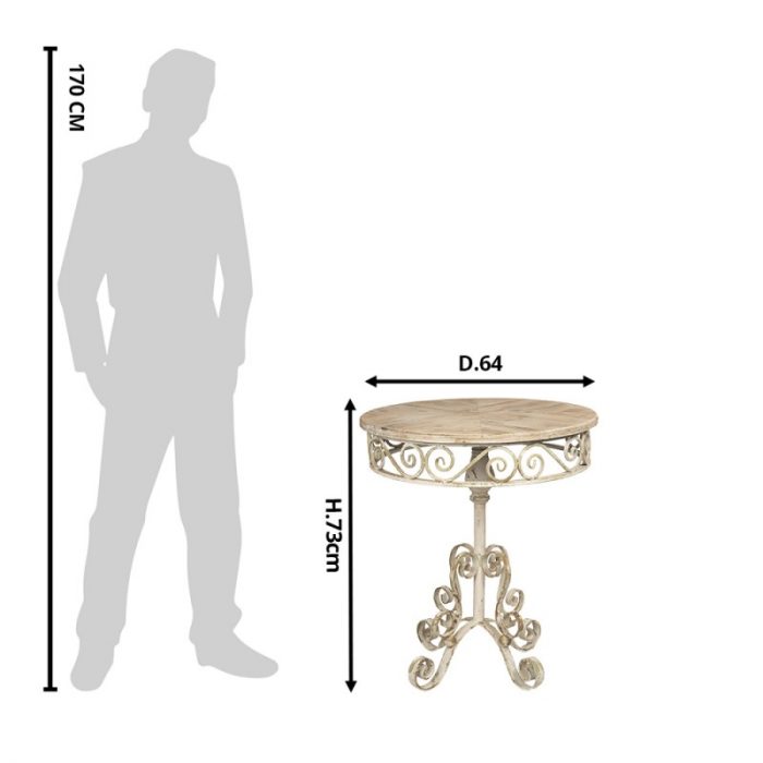 Table en métal patiné – Image 4