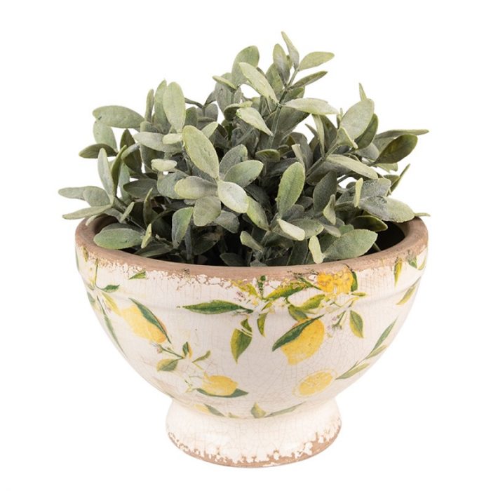 Pot de fleurs imprimé de citrons – Image 2