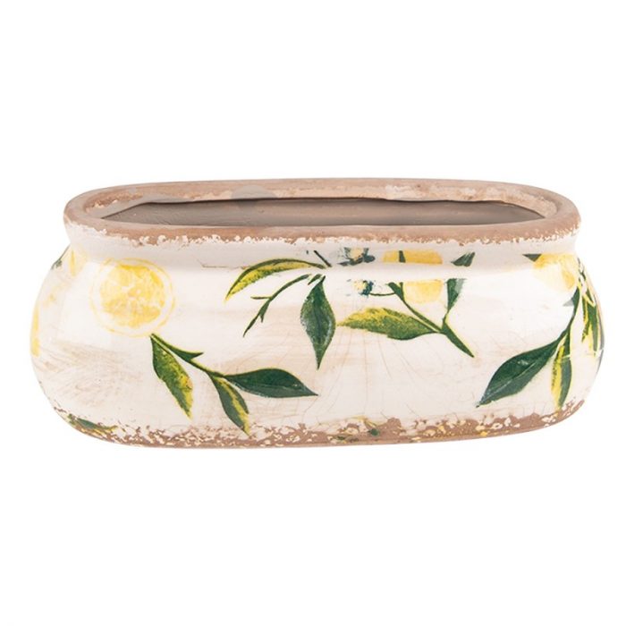 Petite jardinière imprimée de citrons