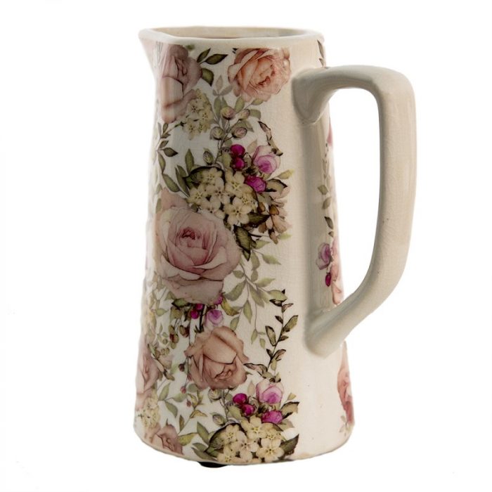 Pichet décoratif imprimé de roses – Image 2