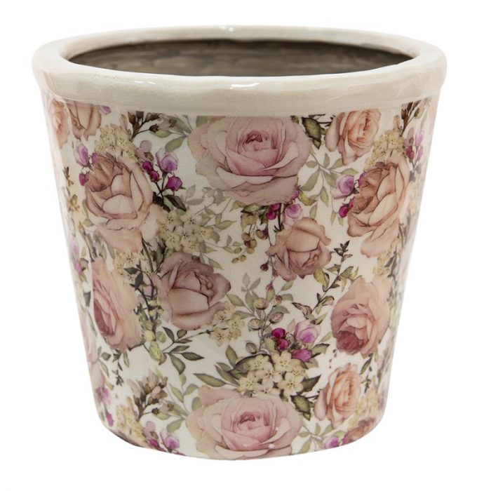 Pot de fleurs avec des roses