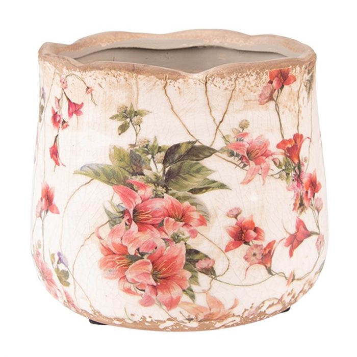 Pot de fleurs d'intérieur rose